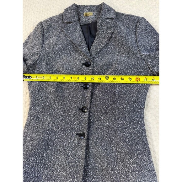 Caslon Tweed Jacket‎ Mid Length Coat | Gray | Single Breasted | Size 8 - Picture 14 of 15